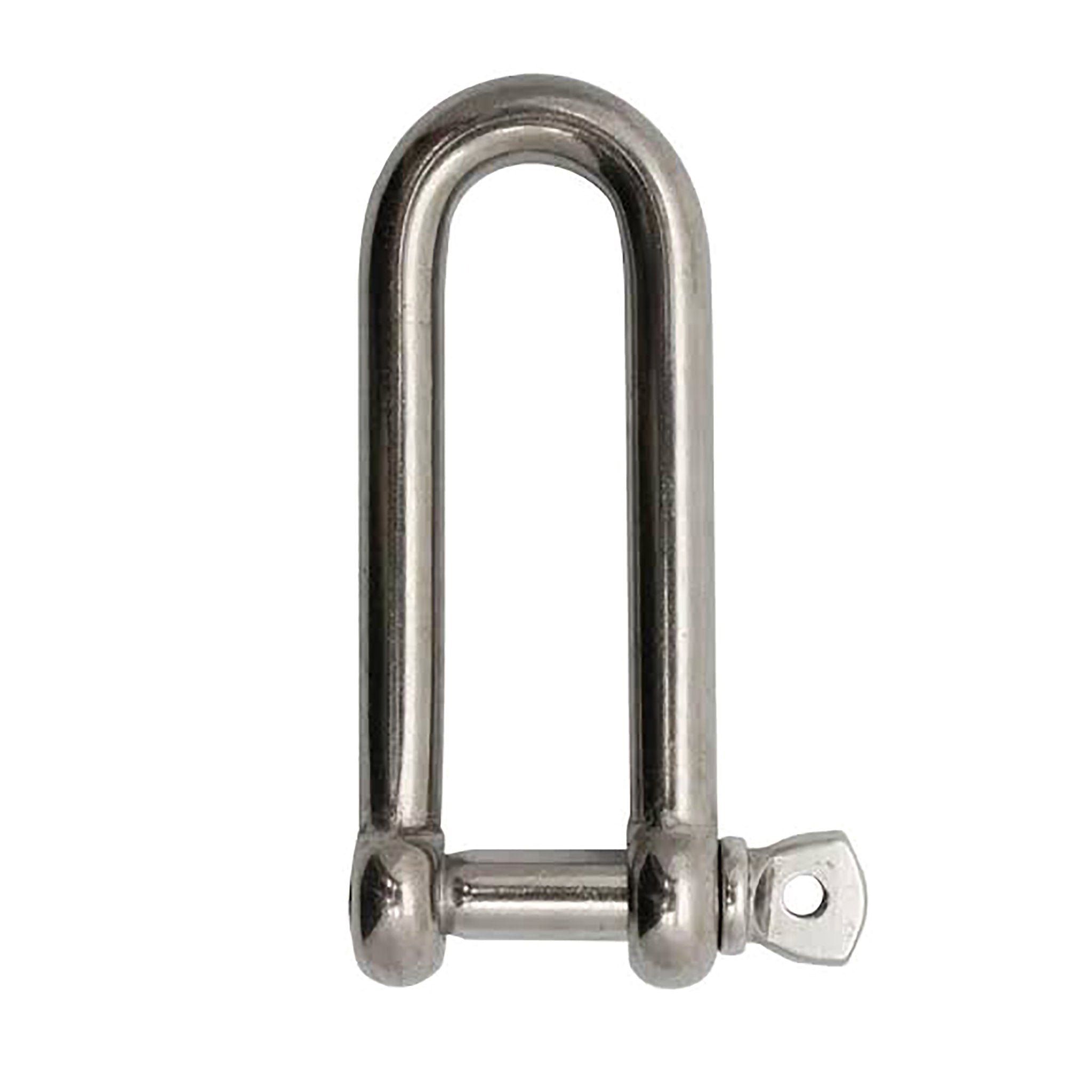 Stainless Steel M10 Elongated Shackle - Heavy Duty Durable Hardware for Marine, Construction & Outdoor Use