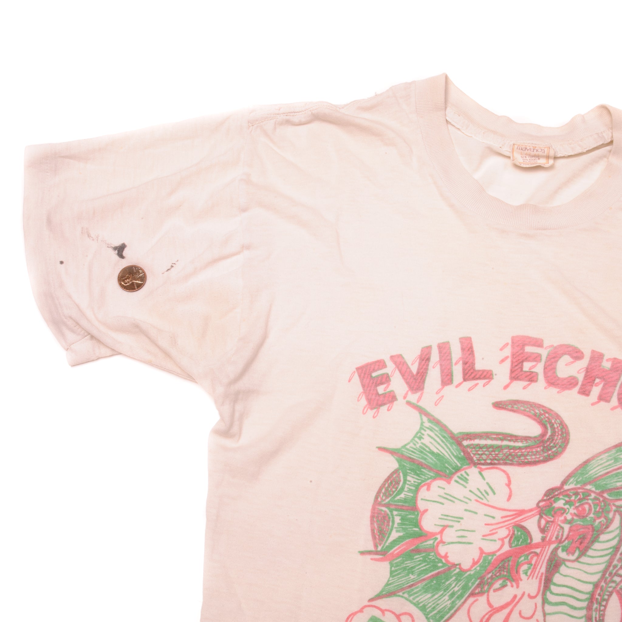 Vintage Evil Echo Submarine USS E-2-3 Graphic Tee Shirt - Small, Made in USA, 1960s 1970s Retro Navy Military Style - Perfect for Vintage Lovers & Military History Enthusiasts
