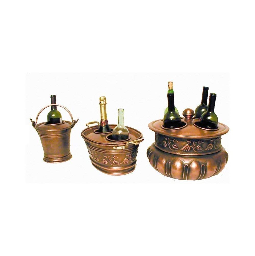 Premium Copper Ice Bucket for Champagne & Wine - Elegant Party & Wedding Cooler - Perfect for Cocktails, Beverages & Outdoor Entertaining