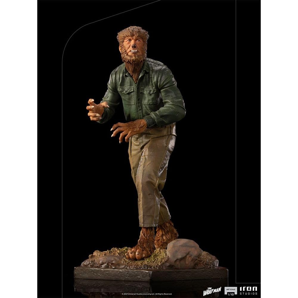 Iron Studios 1:10 The Wolf Man Art Scale Statue - Universal Monsters Classic Horror Collectible for Home Display & Movie Decor