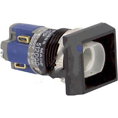 TH512100000 Push Button Switch - 5A 250VAC Square Maintained SPST Switch for Industrial Control Panels and Machinery