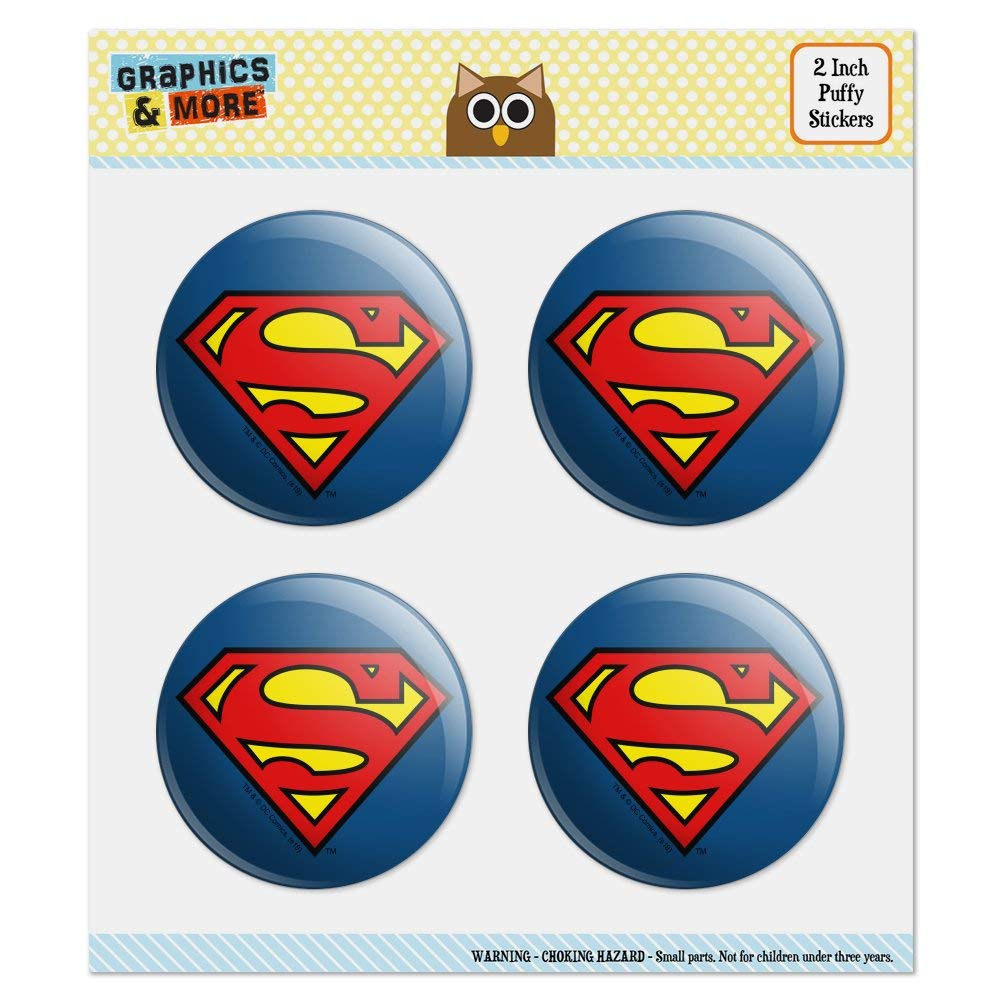 Superman Shield Stickers for Scrapbooking & Crafts - Bubble Dome Design