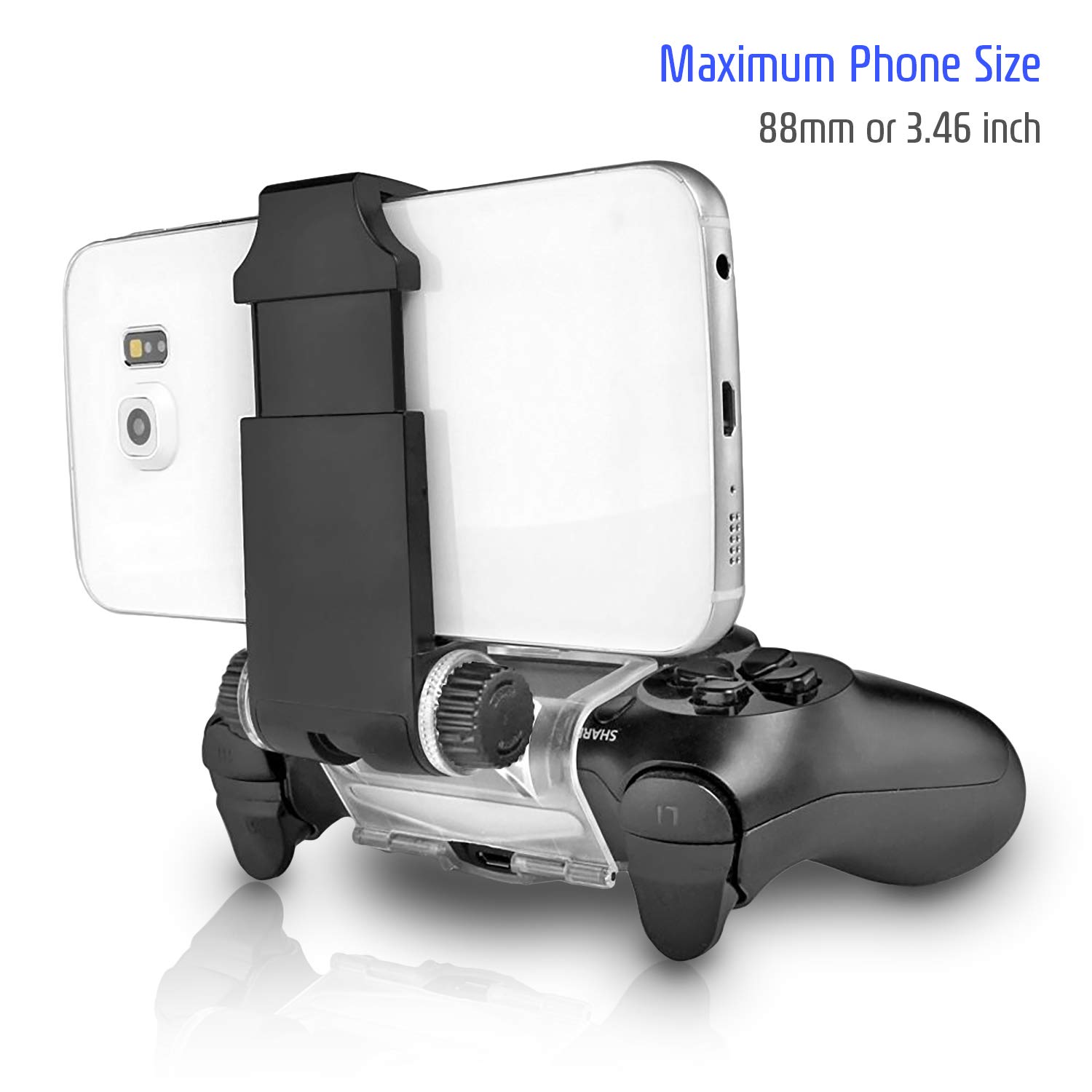 PS4 Controller Phone Mount Holder for PS4 Slim & PS4 Pro - Remote Play Gaming Accessory for Smartphones - Perfect for Mobile Gaming & Streaming