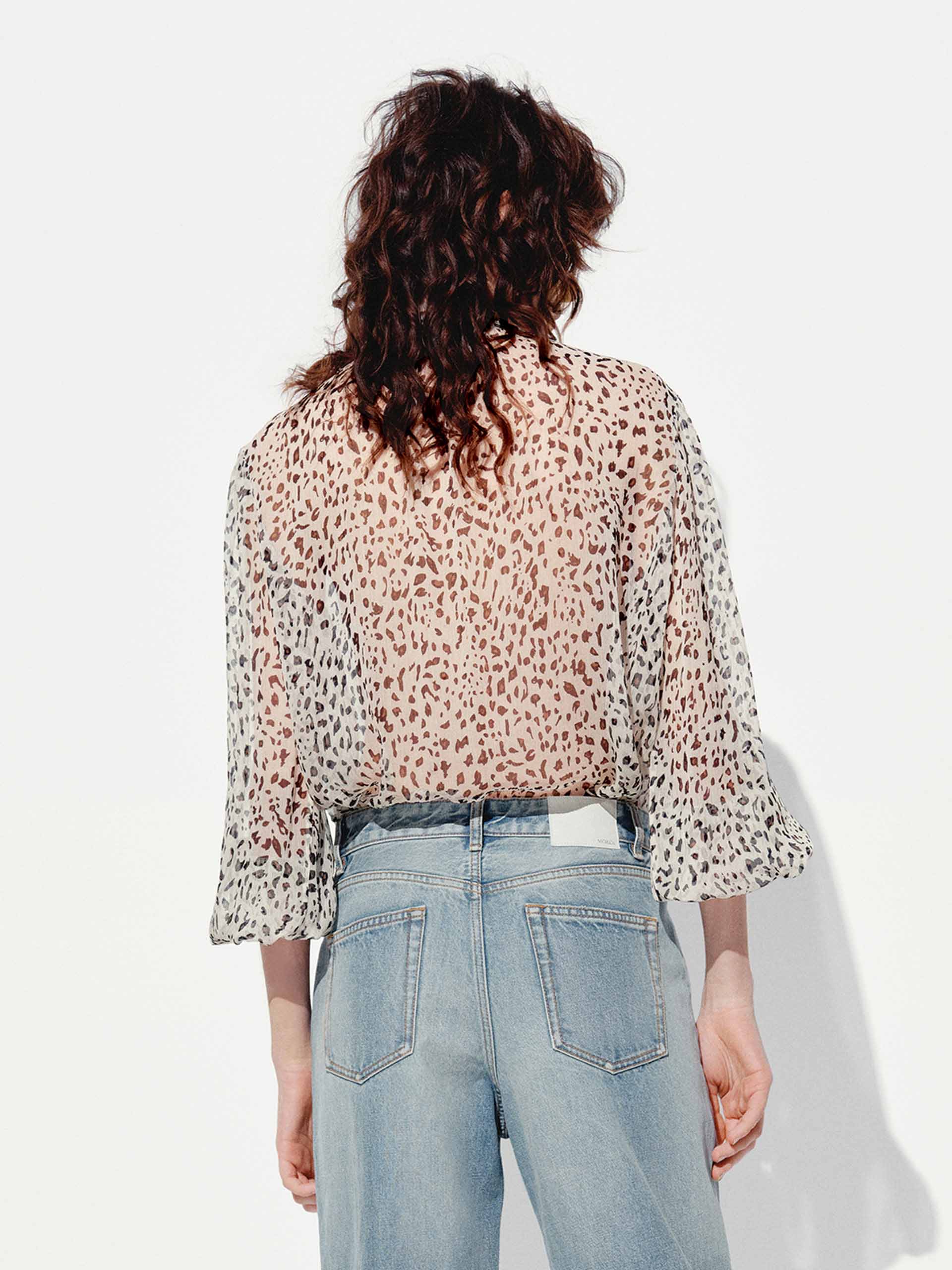 Stylish Animal Print Tie Blouse for Women - Fashionable Leopard/Zebra Print Wrap Top - Perfect for Office, Date Night & Casual Outings