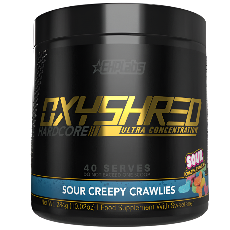 EHP Labs OxyShred Hardcore Fat Burner & Energy Booster - 40 Servings (275g) - Weight Loss Supplement for Men & Women - Pre-Workout & Fitness Support