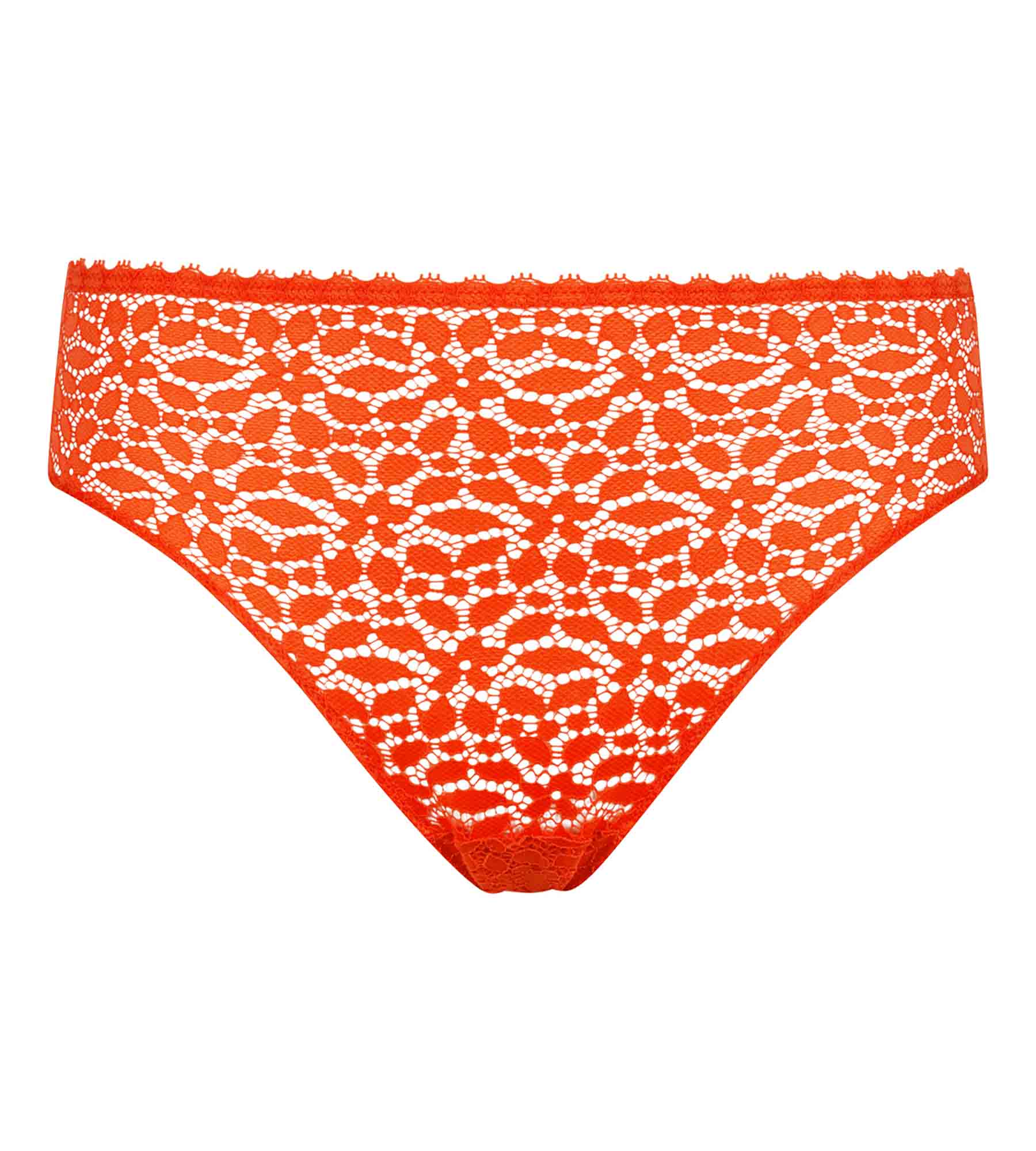 Floral Lace Culotte Red Fire - Elegant and Comfortable Women's Underwear for Daily Wear - Perfect for Casual Outfits and Special Occasions