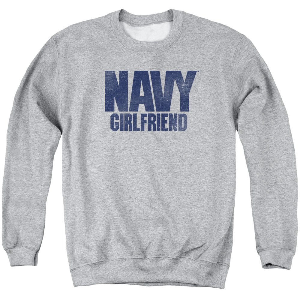 Navy Girlfriend Unisex Crewneck Sweatshirt for Men & Women | Comfortable Casual Pullover for Couples, Dating & Everyday Wear
