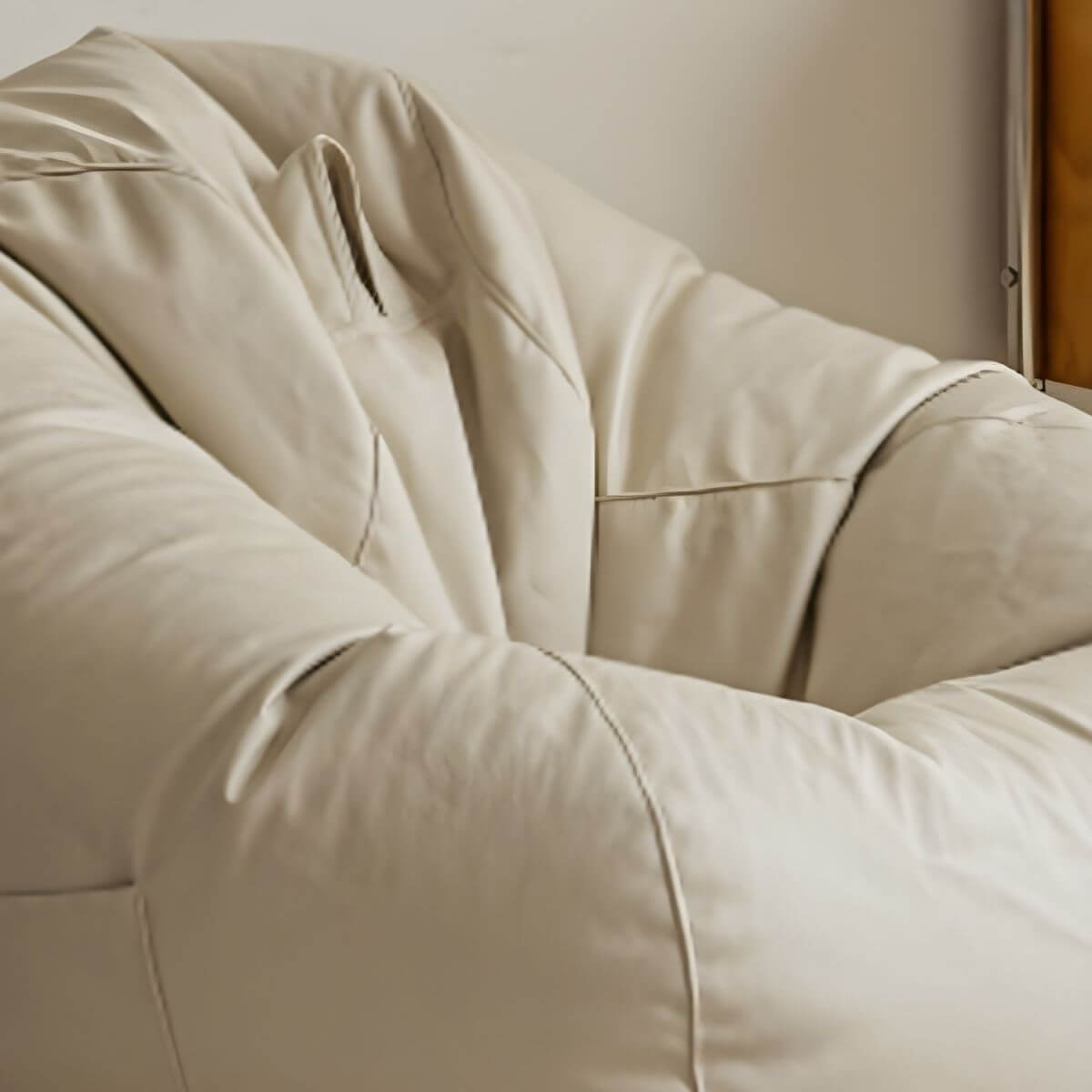 Large Indoor Bean Bag Chair with Ottoman - Storage & Removable Washable Cover for Adults - Perfect for Living Room, Bedroom, Game Room & Home Theater Lounging