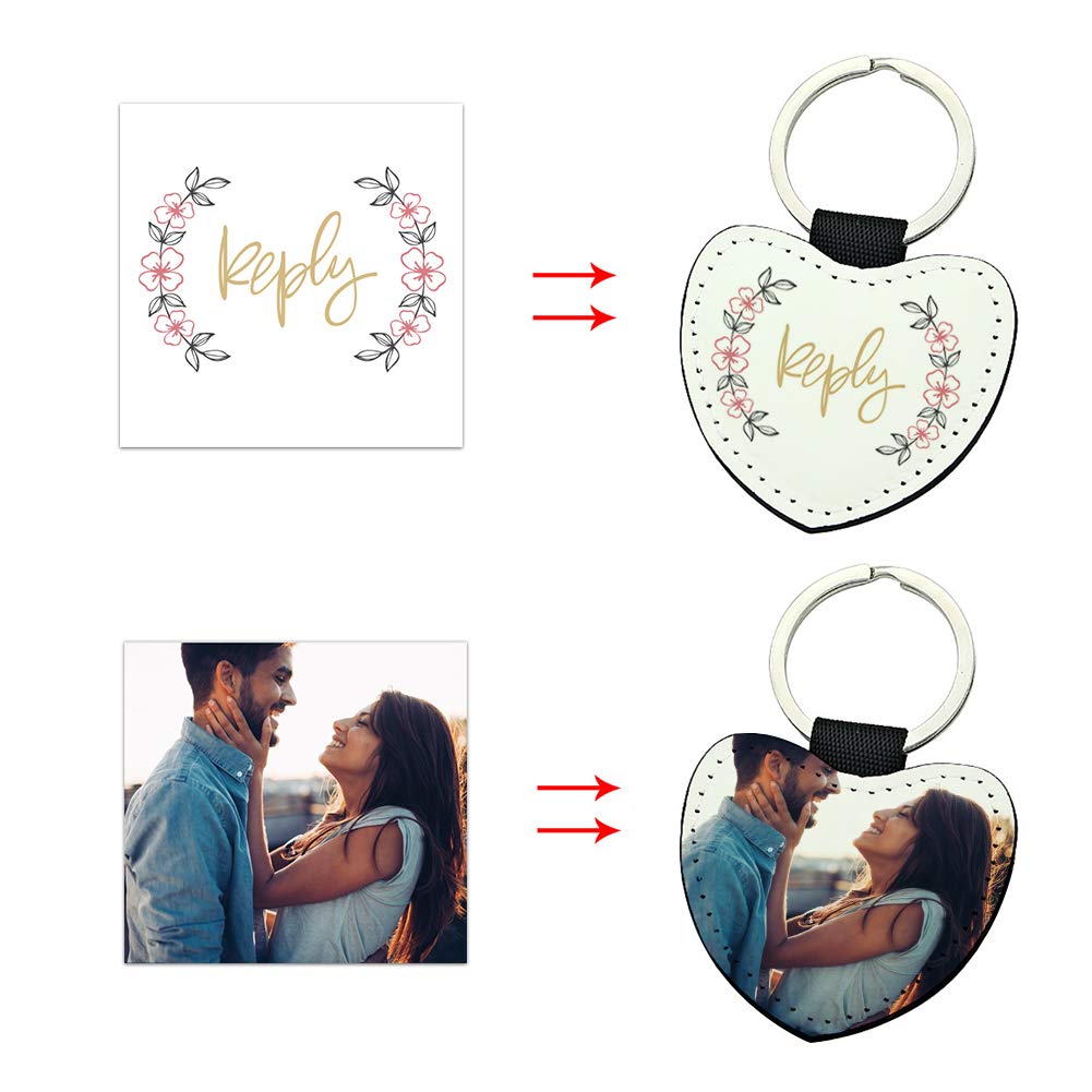 Valyria Sublimation Keychain Blanks - 6pcs PU Leather Keychain Blanks Bulk for DIY Crafts, 2025 Christmas Ornaments, Sublimation Blank Keyrings - Perfect for Gift Giving, Party Favors & Personalized Souvenirs