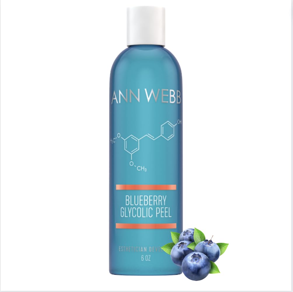 Blueberry Glycolic Acid Face Mask - Natural Fruit Enzyme Exfoliating Peel with Antioxidants for Glowing Skin | At-Home Weekly Facial Treatment (6oz) | Perfect for Spa Night & Self-Care Routine