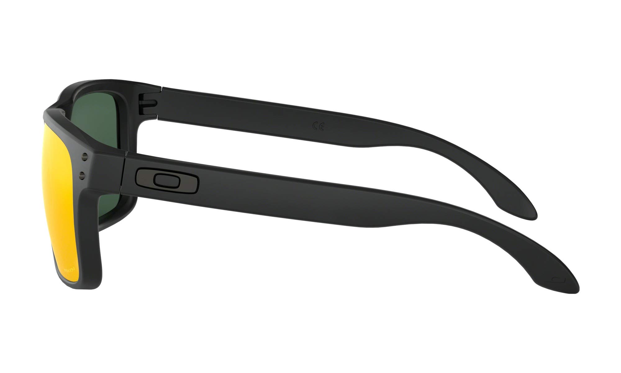 Oakley Holbrook Matte Black Sunglasses with Prizm Ruby Lens - Polarized Sports & Driving Shades + Free Sticker | UV Protection for Outdoor Activities, Running, Cycling & Beach