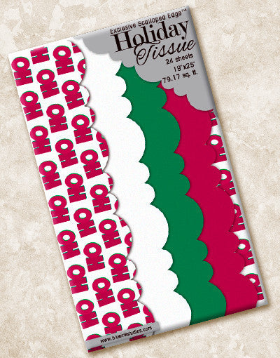 Festive Scalloped Tissue Paper for Christmas Decorations - Perfect for Gift Wrapping, Party Decor, and Holiday Crafts
