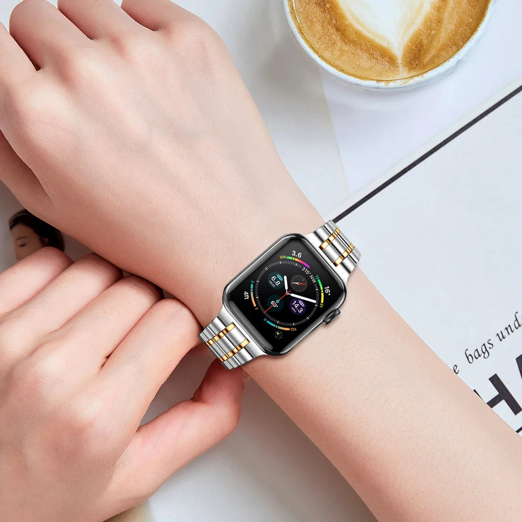 Modern Stainless Steel Link Bracelet for Men & Women - Durable Adjustable Fashion Jewelry for Everyday Wear, Office, Party & Special Occasions
