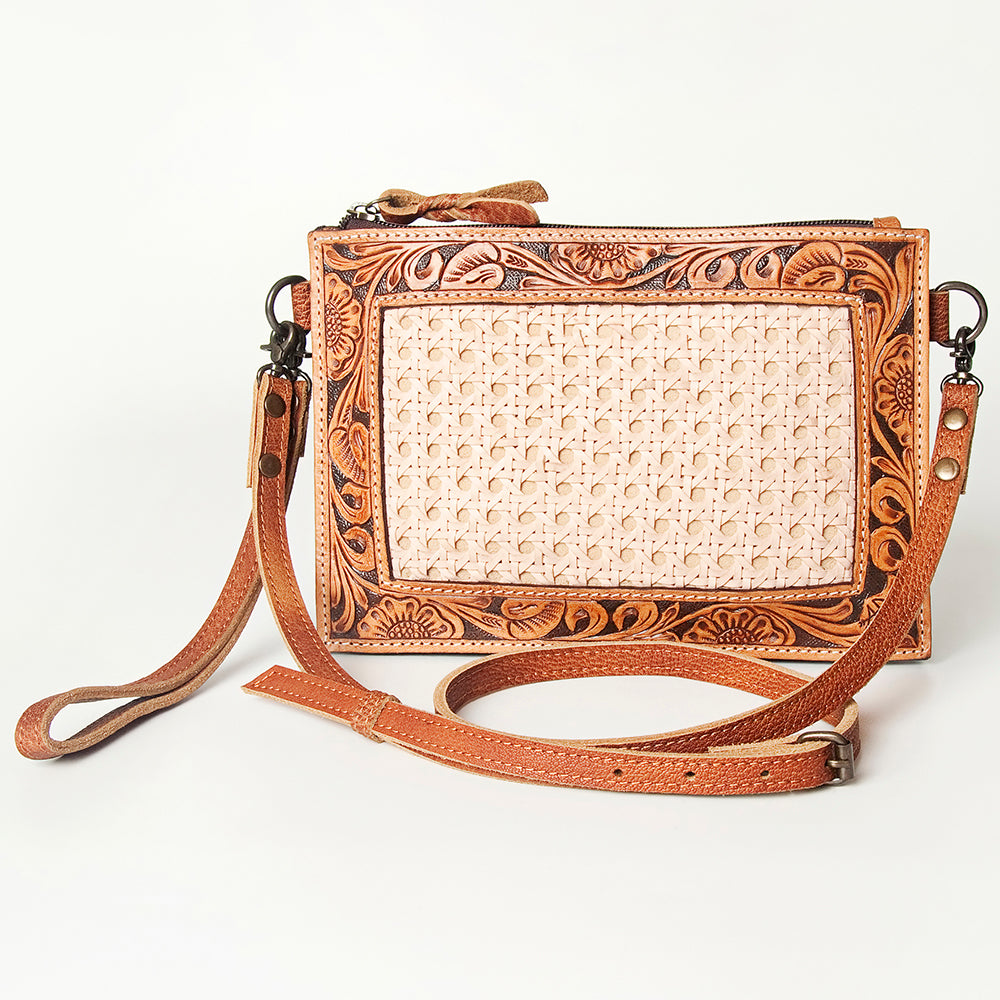 **American Darling Hand Tooled Genuine Leather Women's Western Handbag Purse – Stylish Crossbody Bag for Cowgirl Fashion & Everyday Use**