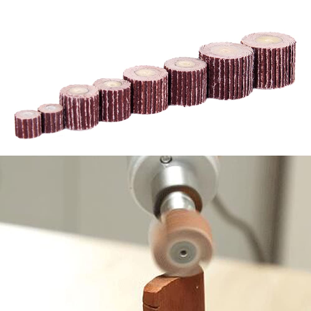 15MM Abrasive Flap Wheel Sander Set - 180 Grit Aluminum Oxide Sanding Flap Wheels for Rotary Tools | Perfect for Metal Grinding, Wood Sanding & Surface Finishing