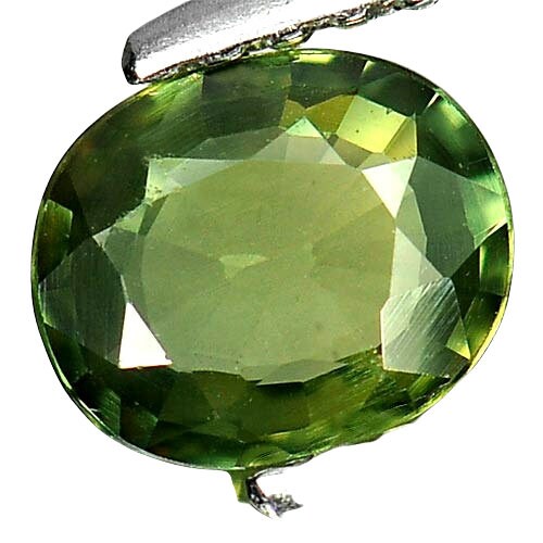 0.65ct Natural Vivid Yellowish Green Sapphire Gemstone - 6x5mm Oval Cut VS Clarity Loose Stone - September Birthstone for Jewelry Making, Engagement Rings & Birthstone Gifts