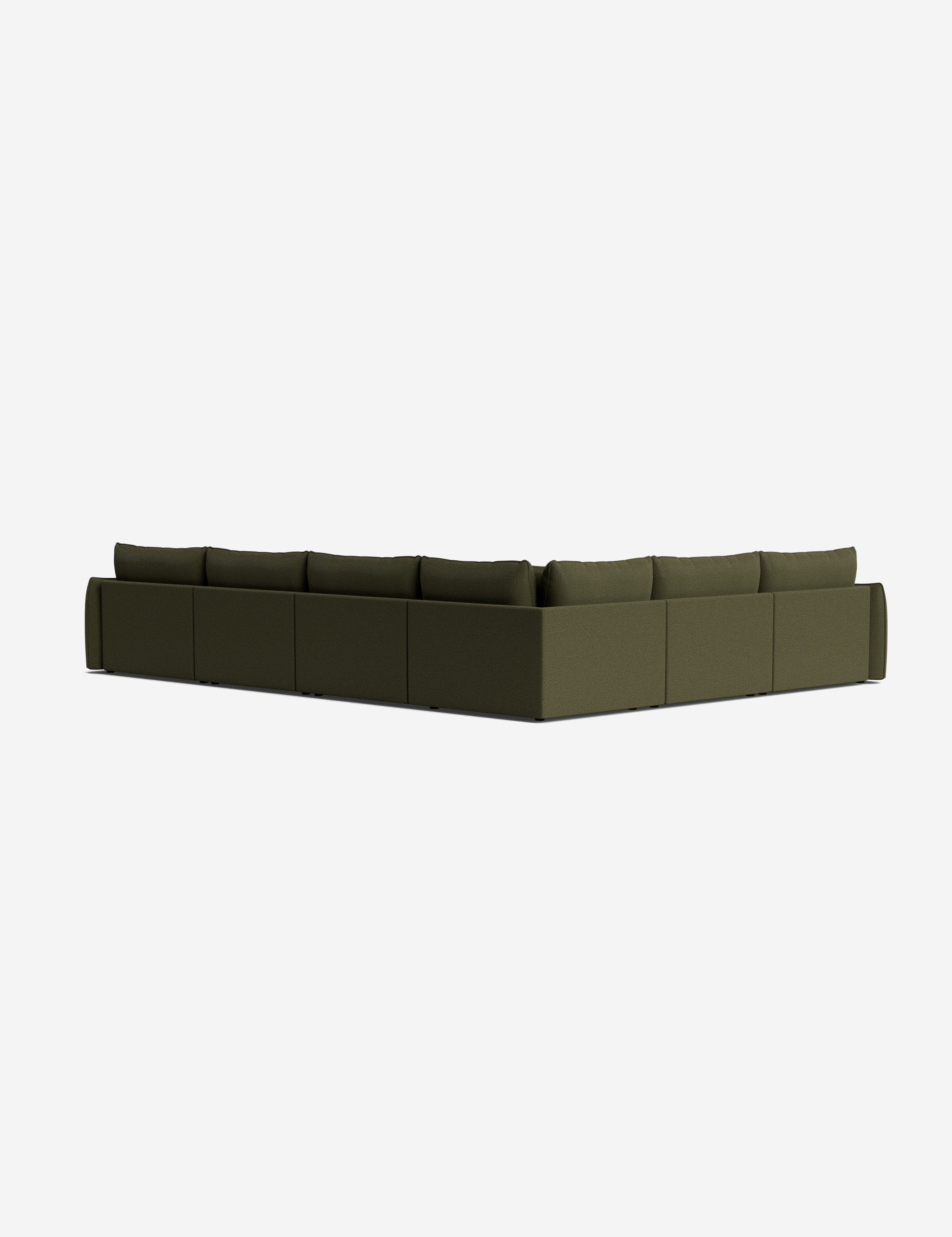 Balmer Modular Corner Sectional Sofa with Ottoman - Modern L-Shaped Living Room Furniture for Small Spaces | Perfect for Apartments, Condos and Family Gatherings