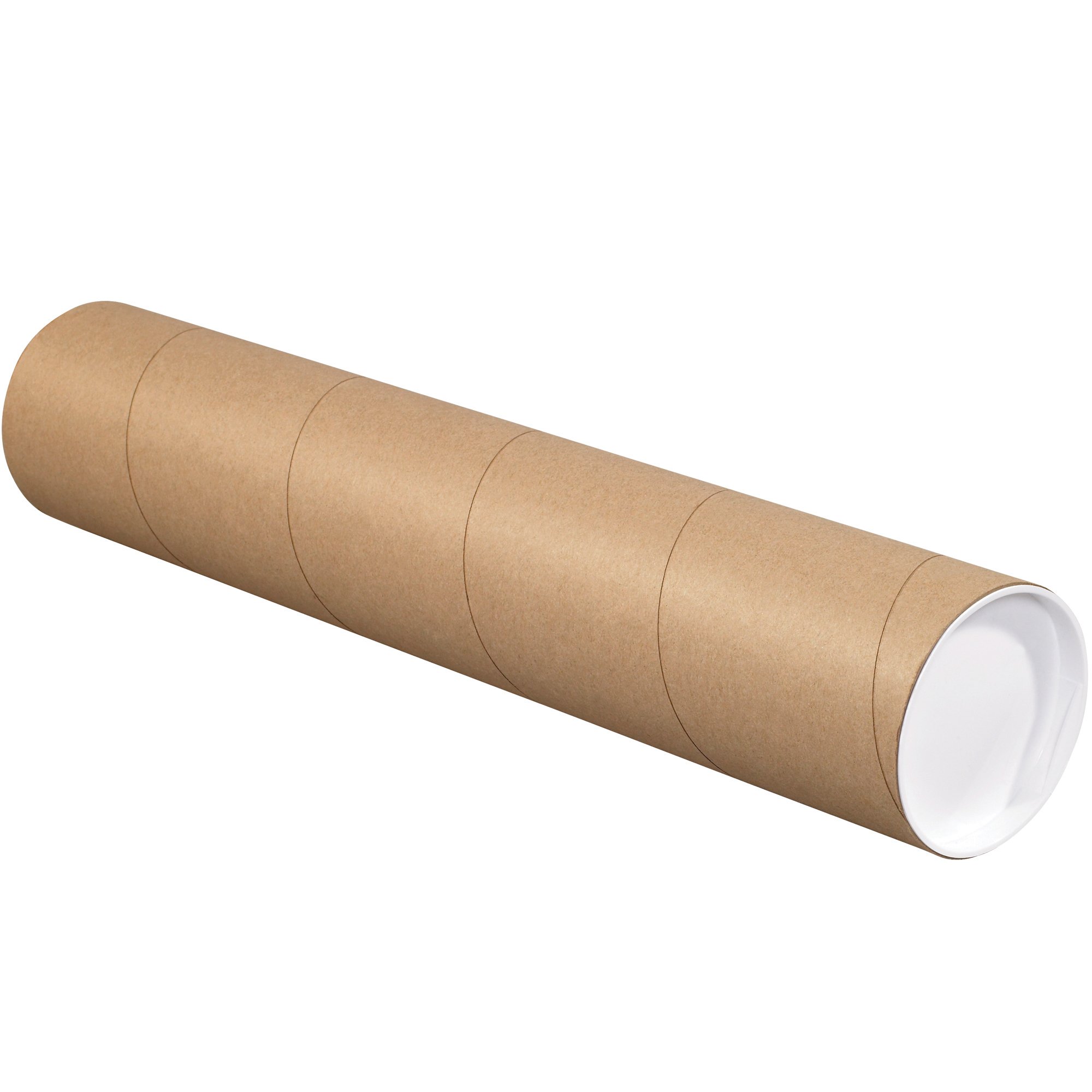 Choice Shipping Supplies Mailing Tubes with Caps - 4' x 42' Kraft Cardboard Postal Tubes (15/Case) for Secure Document & Poster Shipping | Ideal for Artwork, Blueprints & Mailing Protection