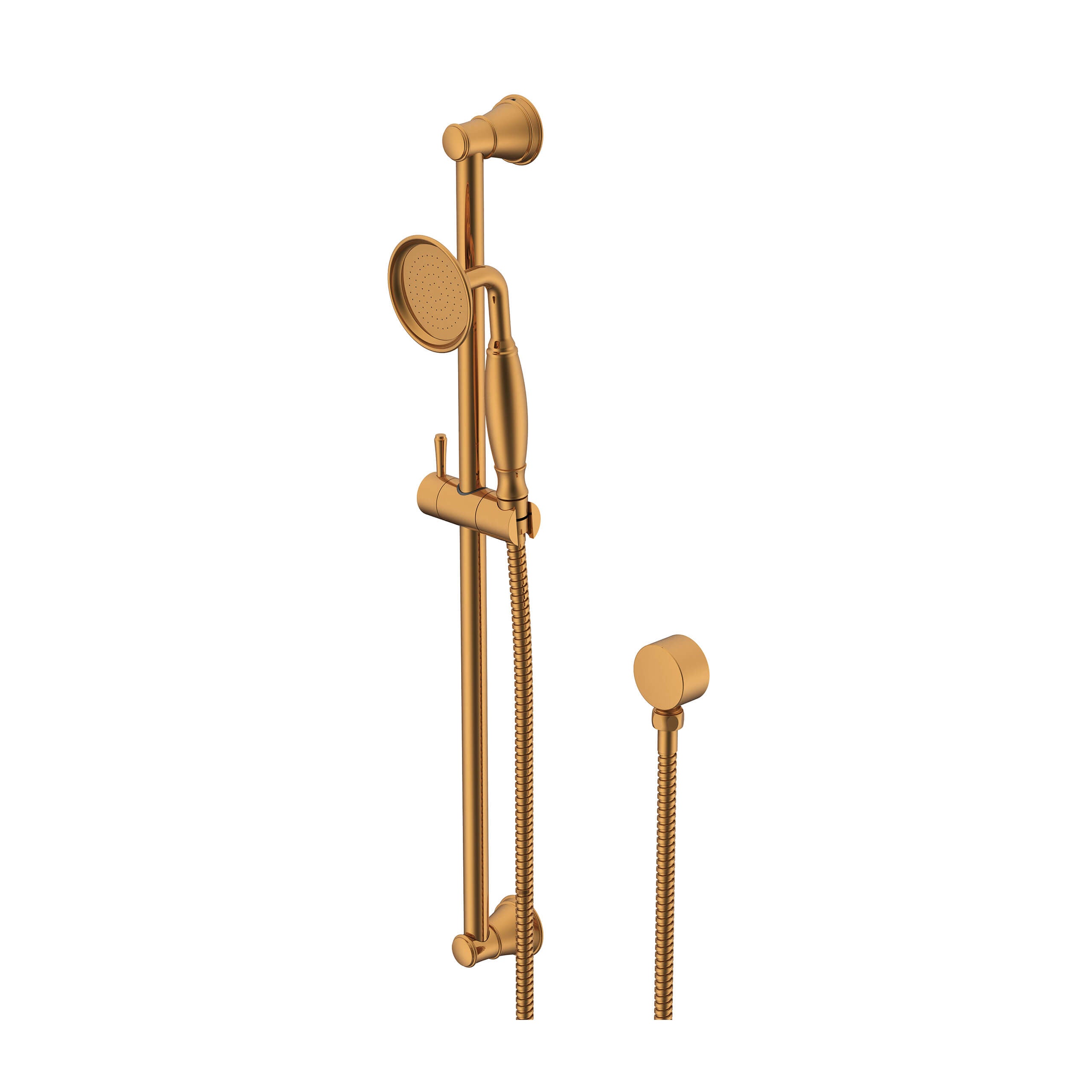 Eternal ADP Handheld Shower Head with Adjustable Slide Bar - Brushed Brass Finish for Bathroom & Spa Relaxation | Easy Installation & Modern Design