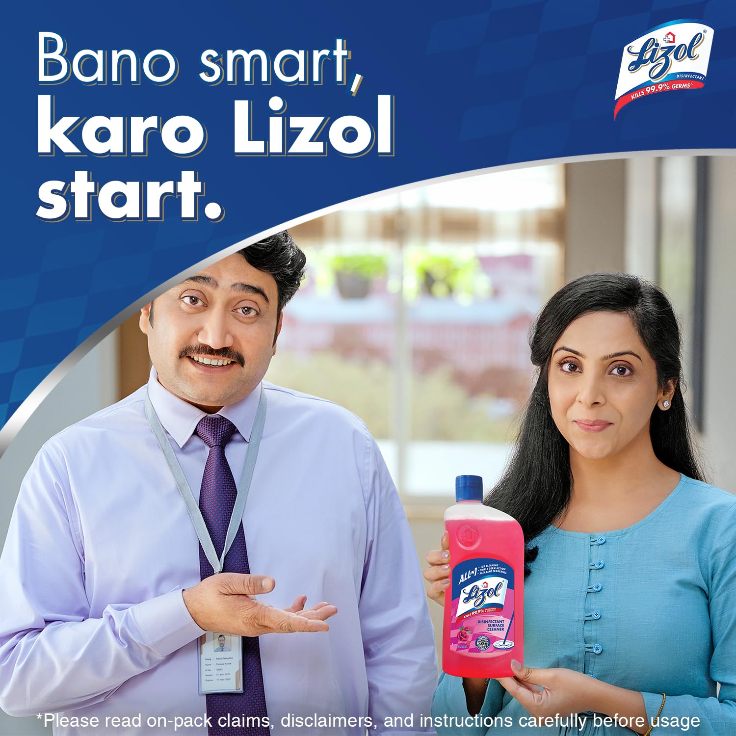 Lizol Disinfectant Surface & Floor Cleaner Liquid Combo Pack - Floral Scent (2L + 1800ml Refill) | Kills 99.9% Germs & Bacteria | India's #1 Floor Cleaner | Ideal for Kitchen, Bathroom & High-Traffic Areas