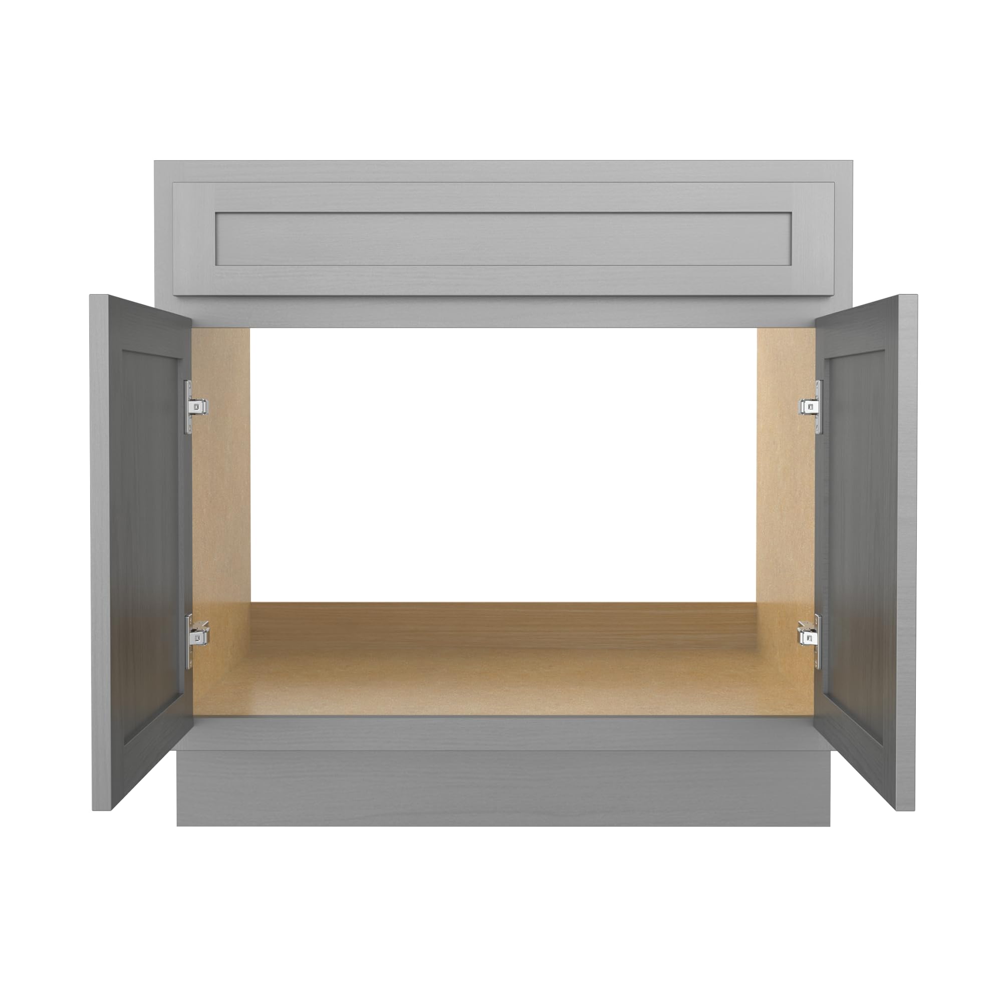 Vanity Art 36 Inch Double Shutter Door Bathroom Vanity Base Cabinet with Soft Closing Shaker Drawer - Sturdy Floor Mount Storage Organizer for Bathroom, Bedroom, Living Room & Kitchen (VA4036-S) - Perfect for Small Space Organization & Home Décor