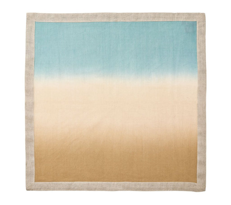 Cool Tone Dip Dyed Napkins Set of 4 - Stylish Handmade Cotton Table Linens for Dinner Parties & Boho Home Decor