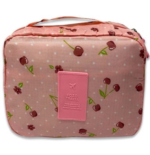 Floral Print Cosmetic Bag - Waterproof Makeup Pouch for Travel, Jewelry & Stationery Organizer - Perfect Bridal Shower Gift & Vanity Case for Women - Ideal for Home, Office & Vacation Use