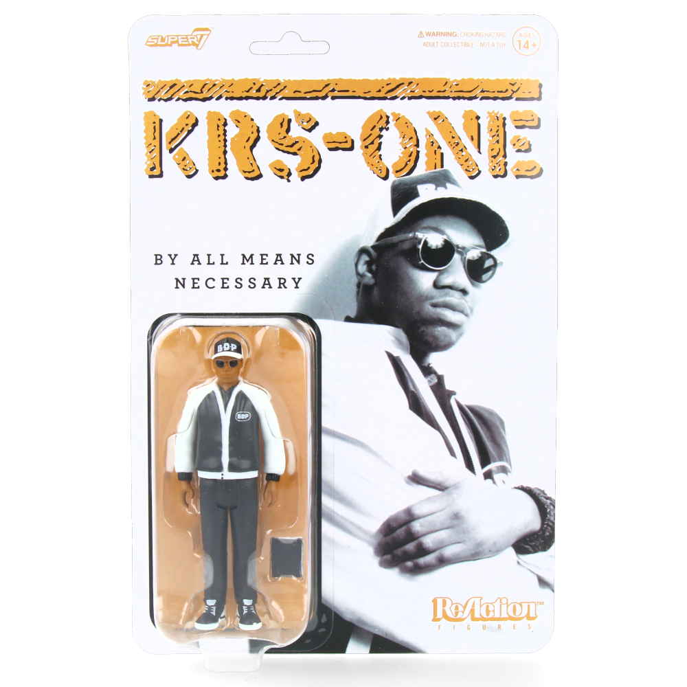 KRS One (By All Means Necessary BDP) ReAction Figures Wave 1 - Hip Hop Collectible Action Figure for Fans & Collectors - Perfect for Display, Gifts, and Music Memorabilia Collections