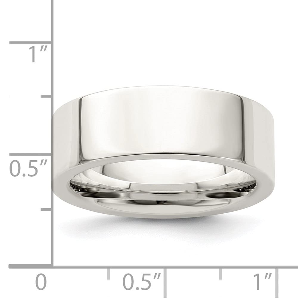 Diamond2Deal 925 Sterling Silver 7mm Wedding Band Ring for Men & Women - Classic Comfort Fit Wedding Ring for Engagement, Anniversary & Everyday Wear