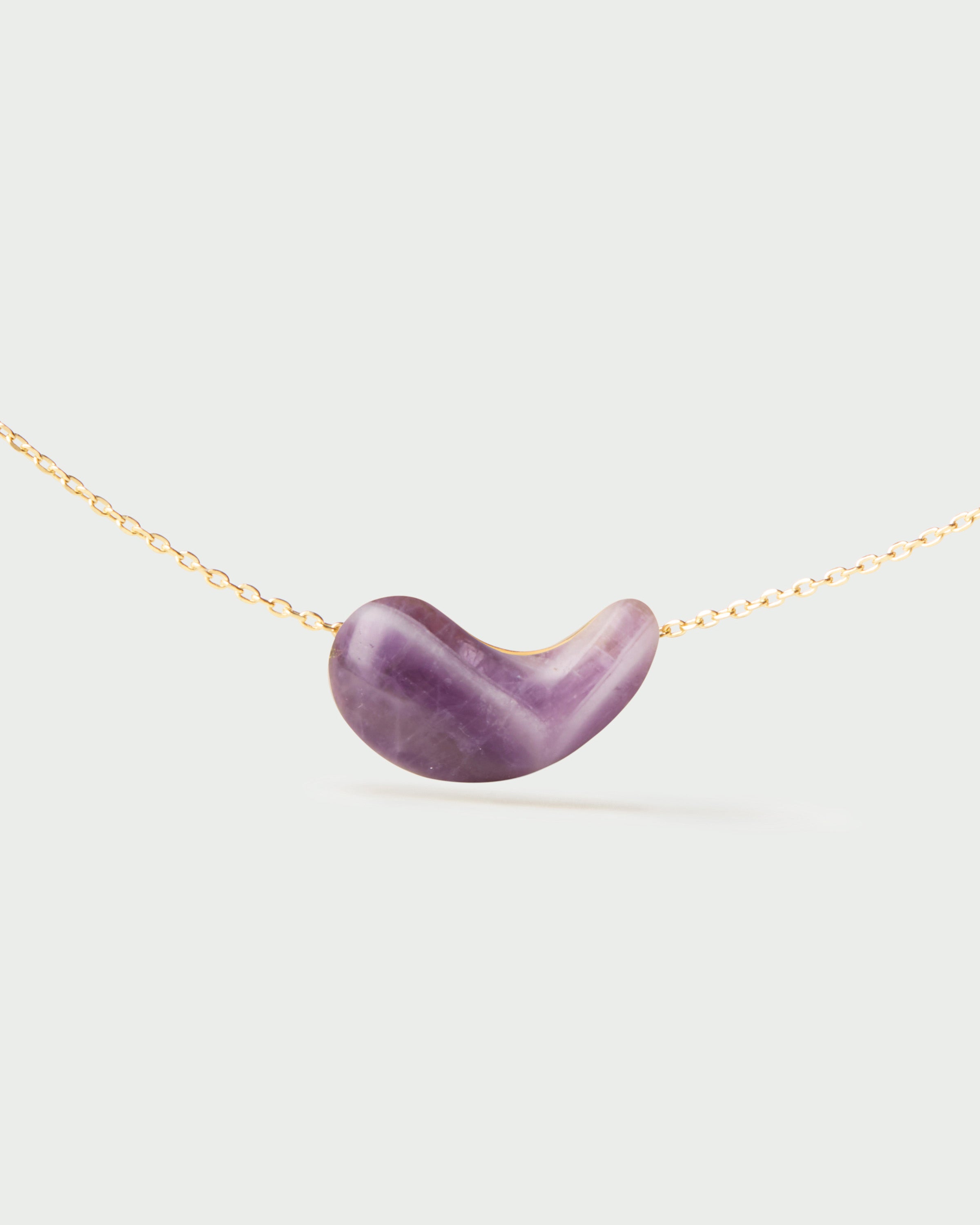 Natural Amethyst Aura Necklace for Women - Healing Crystal Jewelry for Meditation, Yoga & Spiritual Energy - Elegant Purple Gemstone Pendant Gift