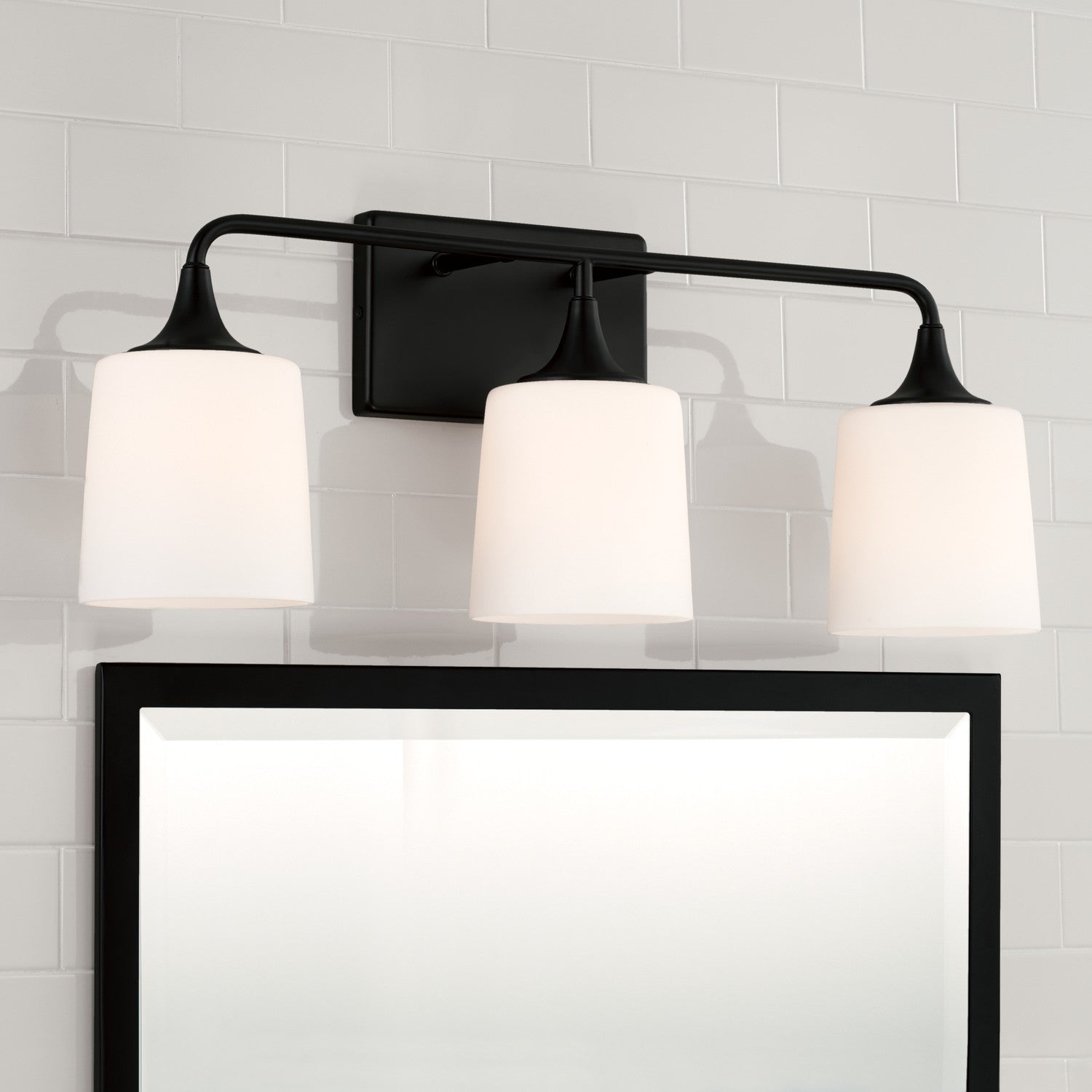 Capital Lighting Three Light Vanity - Modern Bathroom Vanity Lights with Adjustable Arms, Brushed Nickel Finish - Perfect for Bathroom, Powder Room, and Dressing Area Makeup Lighting