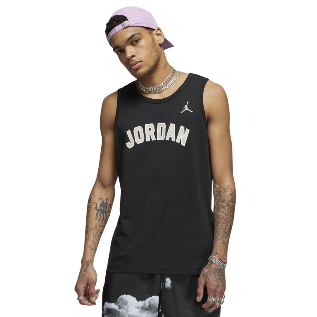 Jordan Men's Black Sport DNA Tank Top - Breathable Quick-Dry Athletic Shirt for Gym, Running & Basketball - Lightweight Comfortable Workout Top