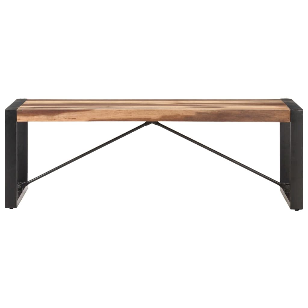 Solid Wood Coffee Table 47x24x16 Inches - Square Sheesham Wood Center Table for Living Room, Bedroom & Study - Rustic Modern Furniture for Home Decor, Entertaining & Relaxation