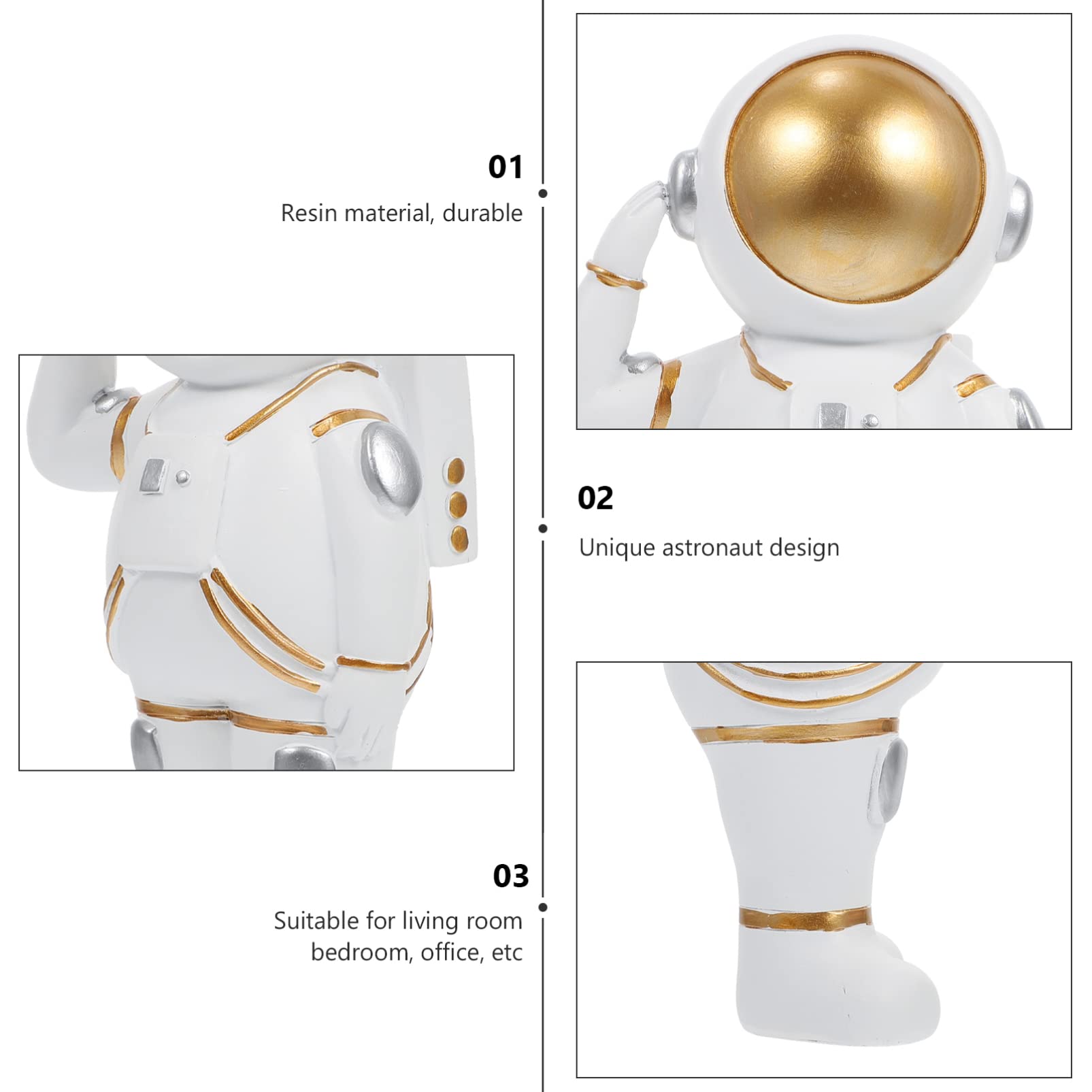 1pc Adorable Astronaut Ornament - Desktop Astronaut Model for Bedroom, Party & Office Decor - Perfect for Space Themed Parties, Kids' Rooms & Sci-Fi Lovers