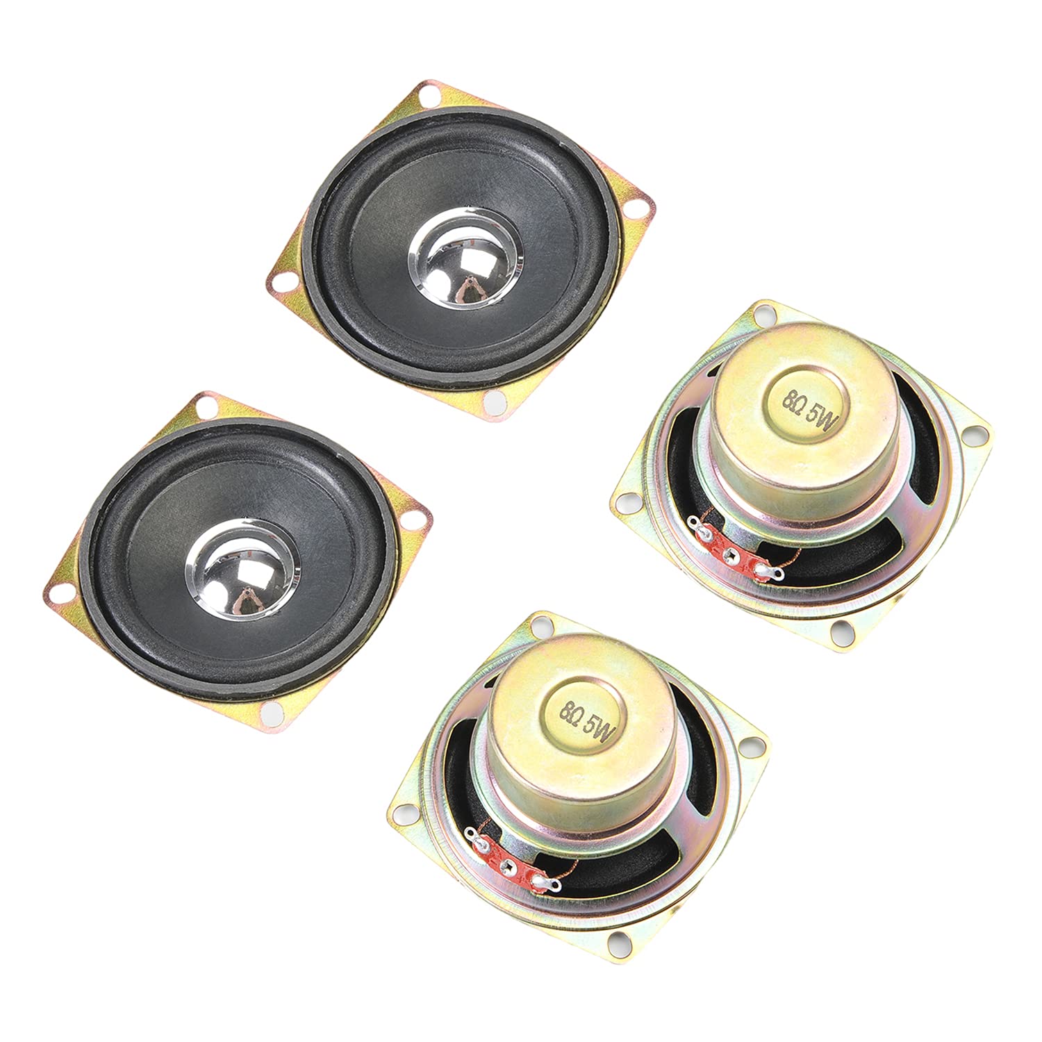 Fielect 4PCS 5W 8 Ohm 66mm Round DIY Speaker Replacement Loudspeaker - Perfect for Home Audio Projects, DIY Electronics, and Speaker Repair