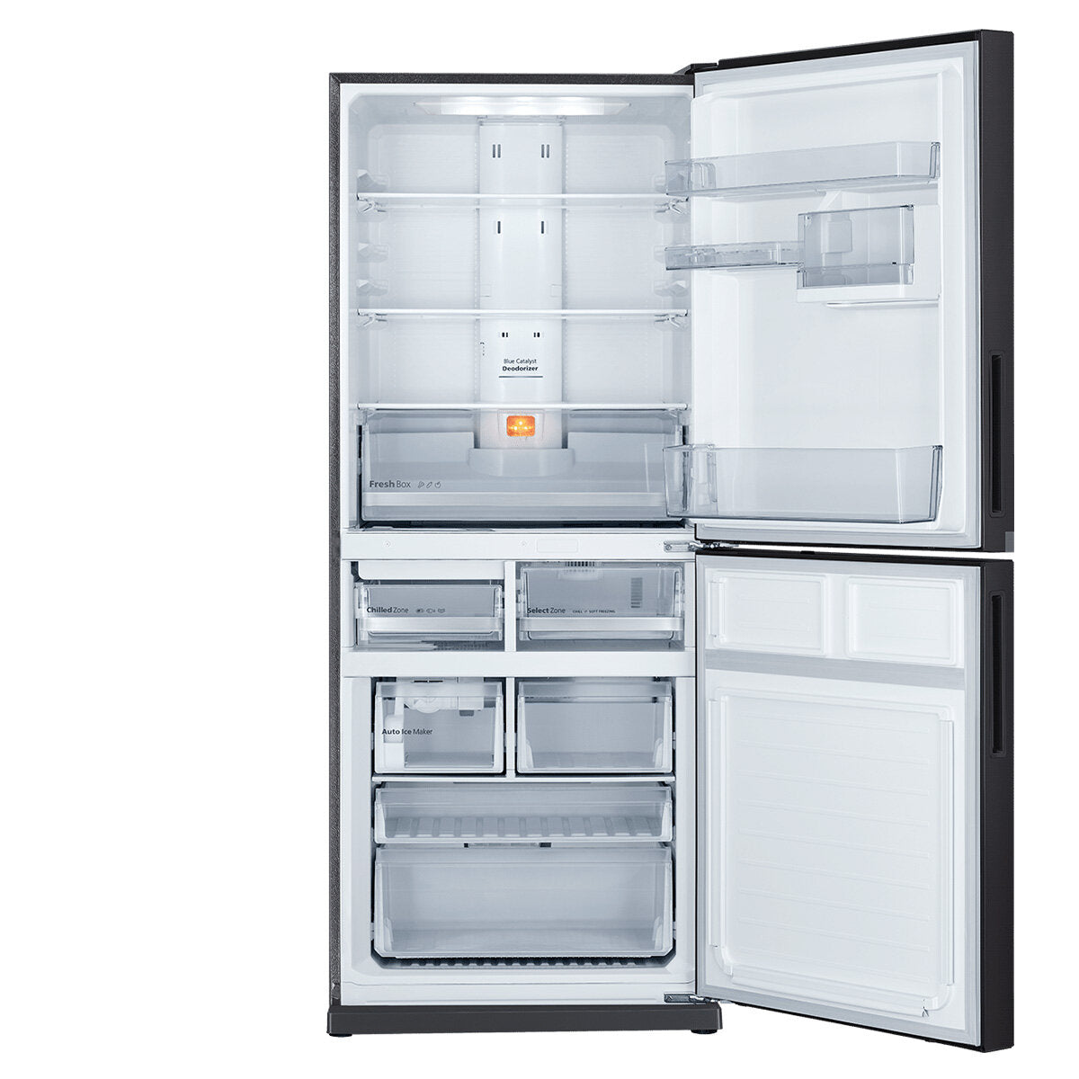 Mitsubishi Electric 421L Bottom Mount Refrigerator - Energy Efficient Stainless Steel Freezer for Modern Kitchen | Perfect for Home, Office & Restaurant Use