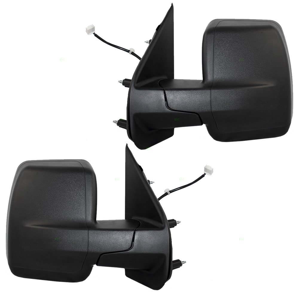 Brock Textured Black Power Folding Mirror Set - Replacement for 2012-2018 Nissan NV1500 (Driver & Passenger Side, Non-Heated, No Towing Package) | Perfect for Daily Commuting, Parking Assistance & Enhanced Vehicle Safety