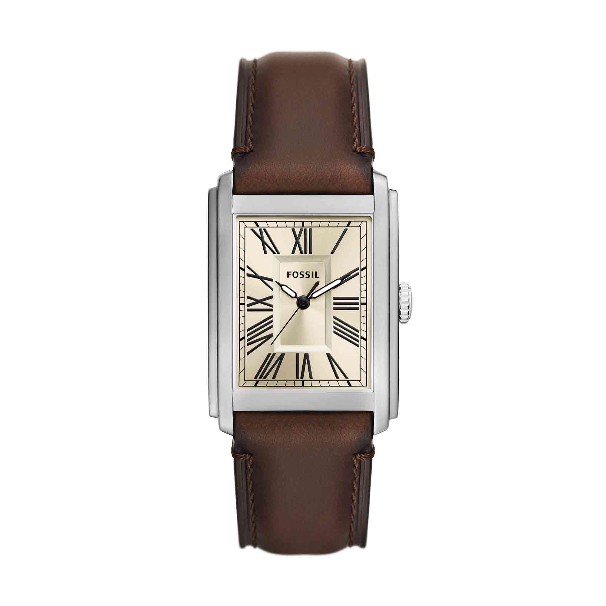 Fossil Men's Carraway Quartz Stainless Steel Watch with Three-Hand Design - Stylish & Durable for Business, Casual & Everyday Wear