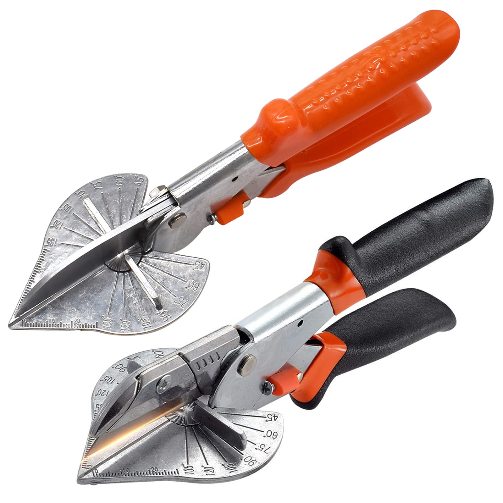 Qixuer 2-Piece Multi-Angle Miter Shears Set, Adjustable Miter Joint Cutter for Soft Wood - Perfect for DIY Woodworking, Home Improvement & Craft Projects