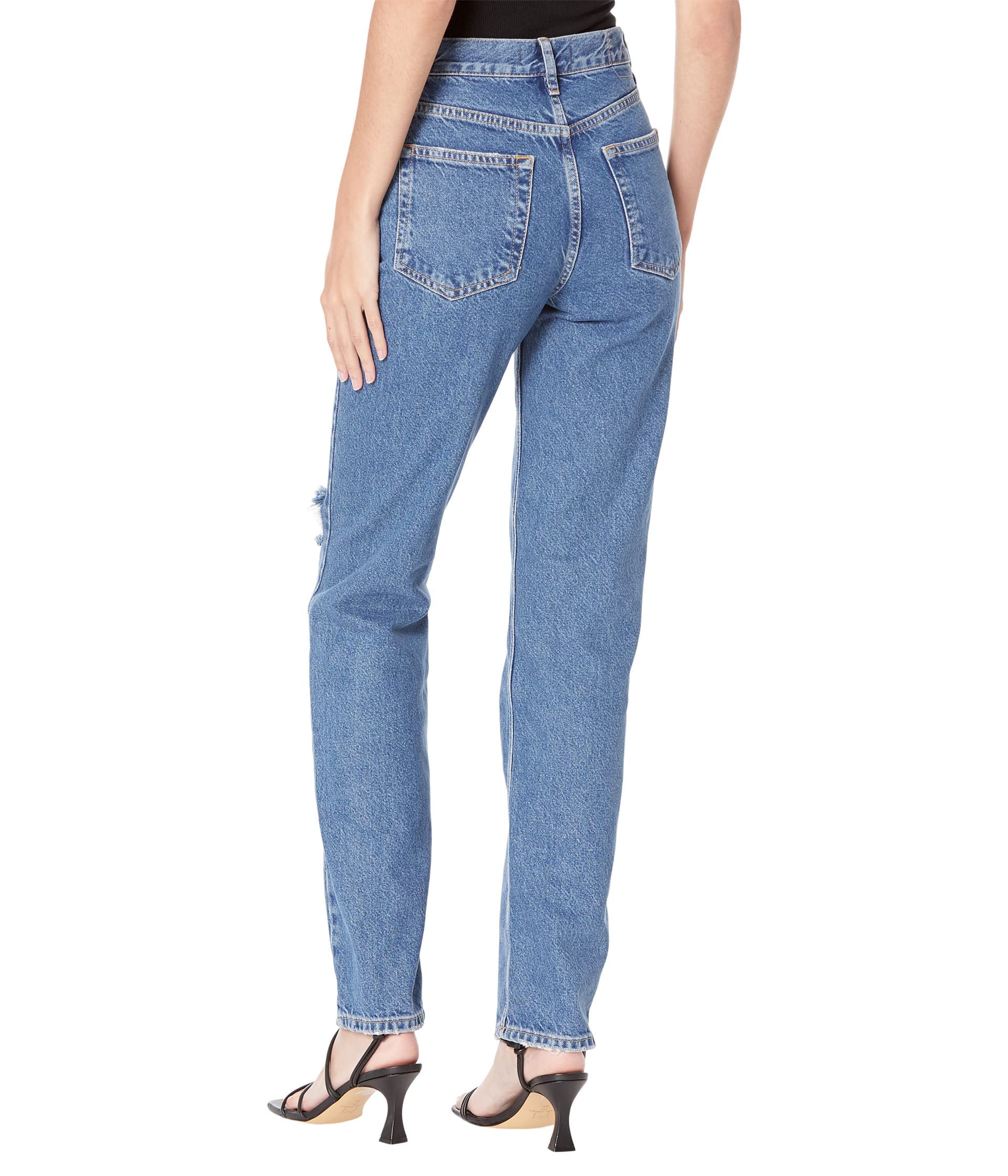 Free People We The Free Lasso Jeans - High Waist Distressed Denim Pants for Women | Perfect for Casual Wear, Date Nights & Boho Outfits