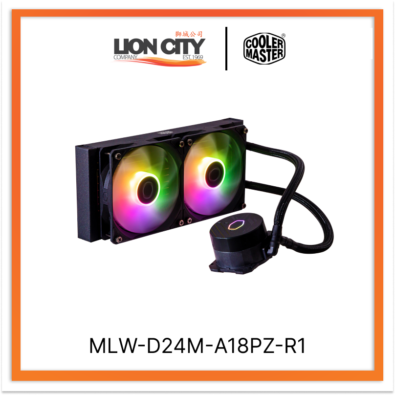 Cooler Master MLW D24M A18PZ R1 CM MASTERLIQUID 240L CORE ARGB CPU Liquid Cooler - High Performance PC Cooling for Gaming & Overclocking