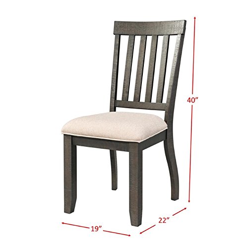 Picket House Furnishings Stanford Side Chair Set of 2 - Modern Dining Chairs for Kitchen, Dining Room & Office - Sturdy Wooden Accent Chairs with Upholstered Seat