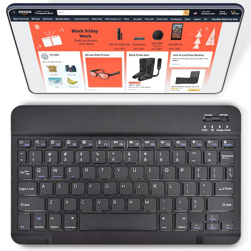 DETUOSI 10 inch Universal Wireless Keyboard - Ultra Thin (0.23