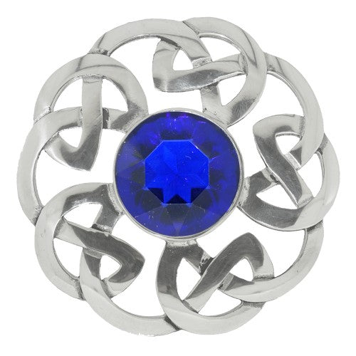 Polished Celtic Interlace Plaid Brooch 248 - Vintage Scottish Clan Pin for Tartan Shawls, Kilts & Jackets - Perfect for Weddings, Renaissance Fairs & Celtic Heritage Events
