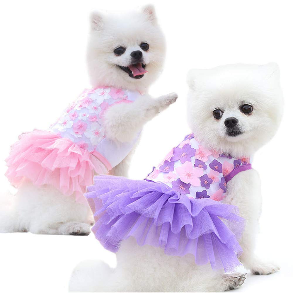 Summer Dog Dresses for Small Dogs & Cats - Soft & Cute Puppy Princess Wedding Costume | Perfect for Weddings, Parties & Special Occasions