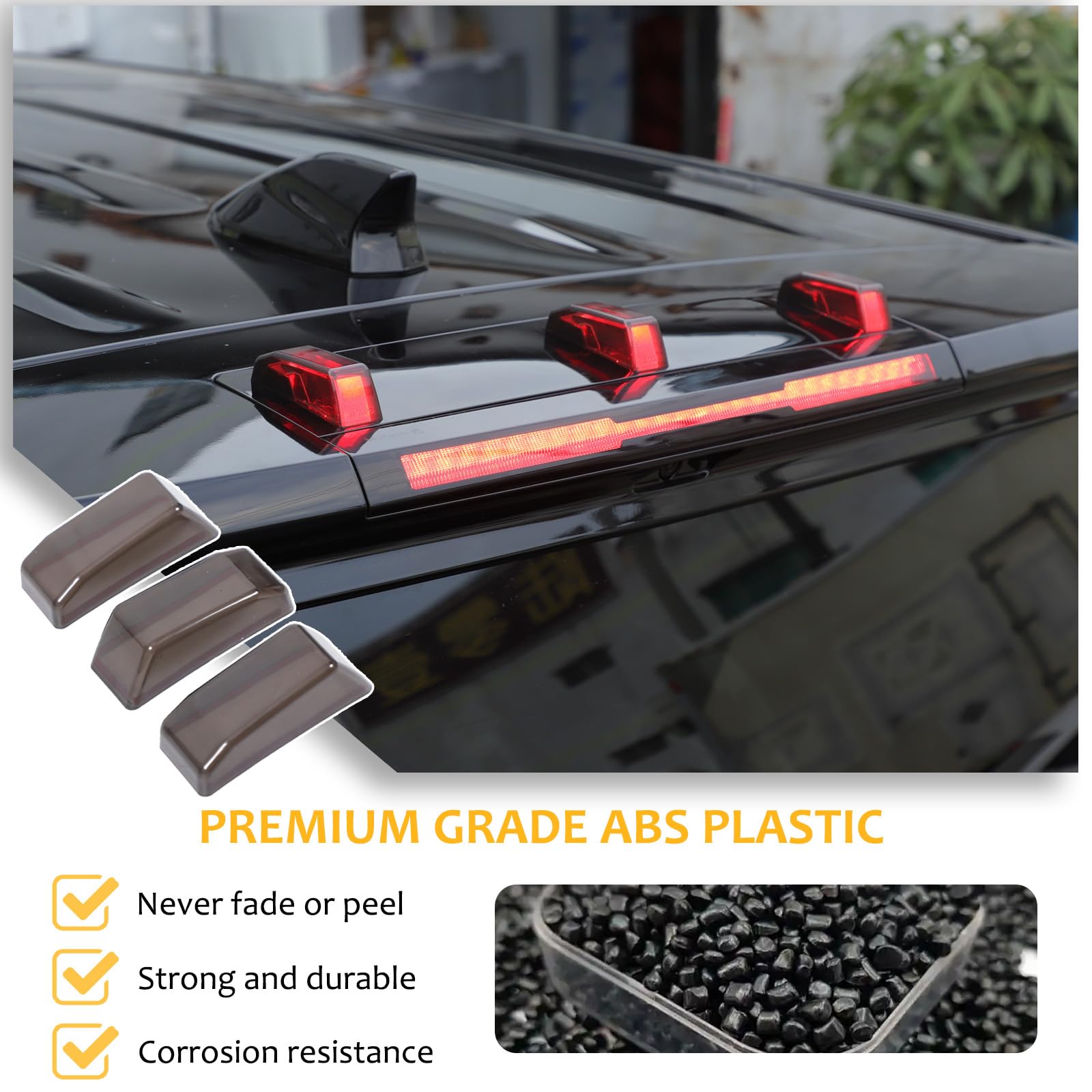 2024-2025 Hummer EV SUV Roof Marker Lights - Clearance Running Lights with Smoked Lens Cover (3PCS) - Perfect for Off-Roading & Night Driving Safety
