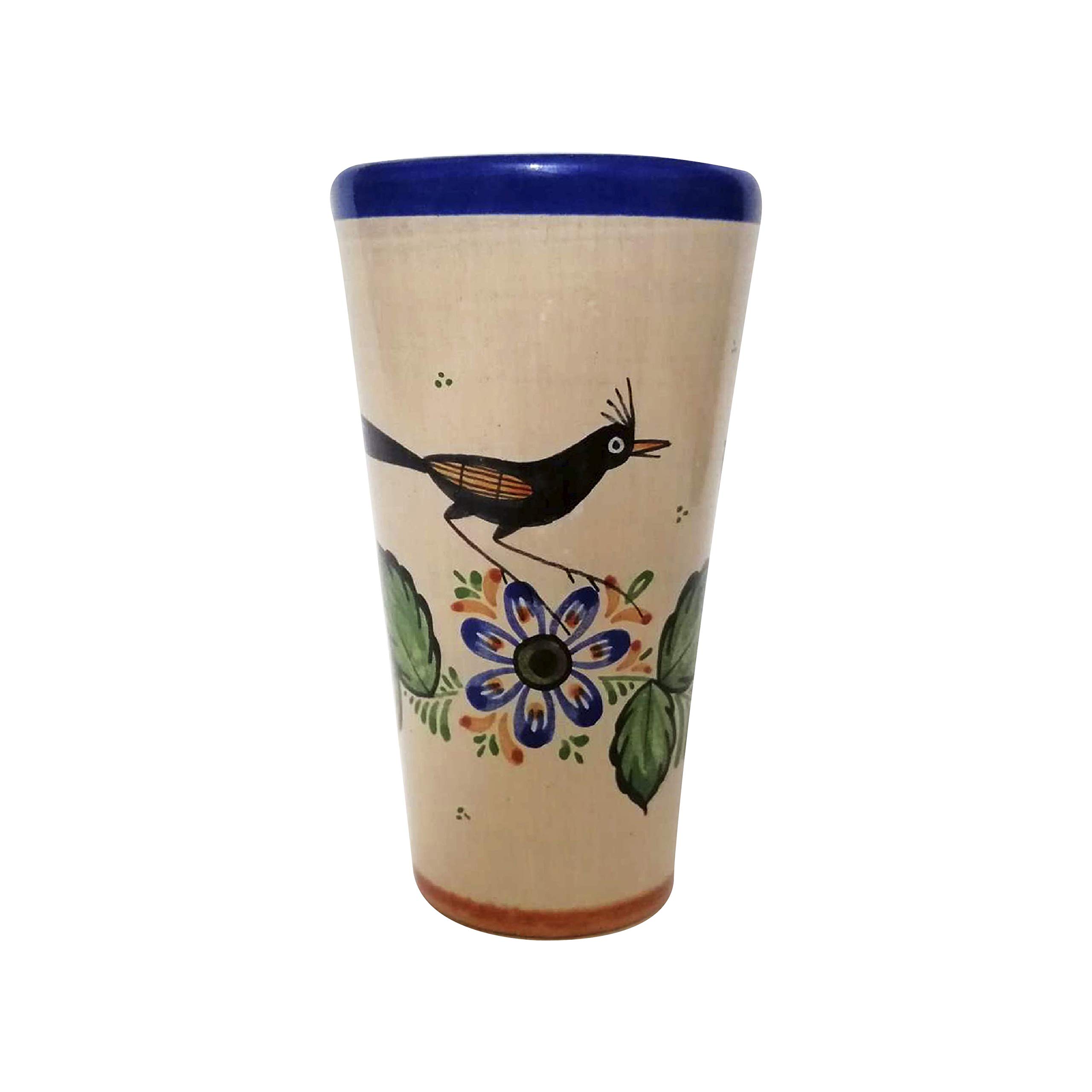 Handcrafted Set of 7 Tequila Shot Glasses - Clay & Glass Mexican Style Barware for Parties, Weddings & Home Decor