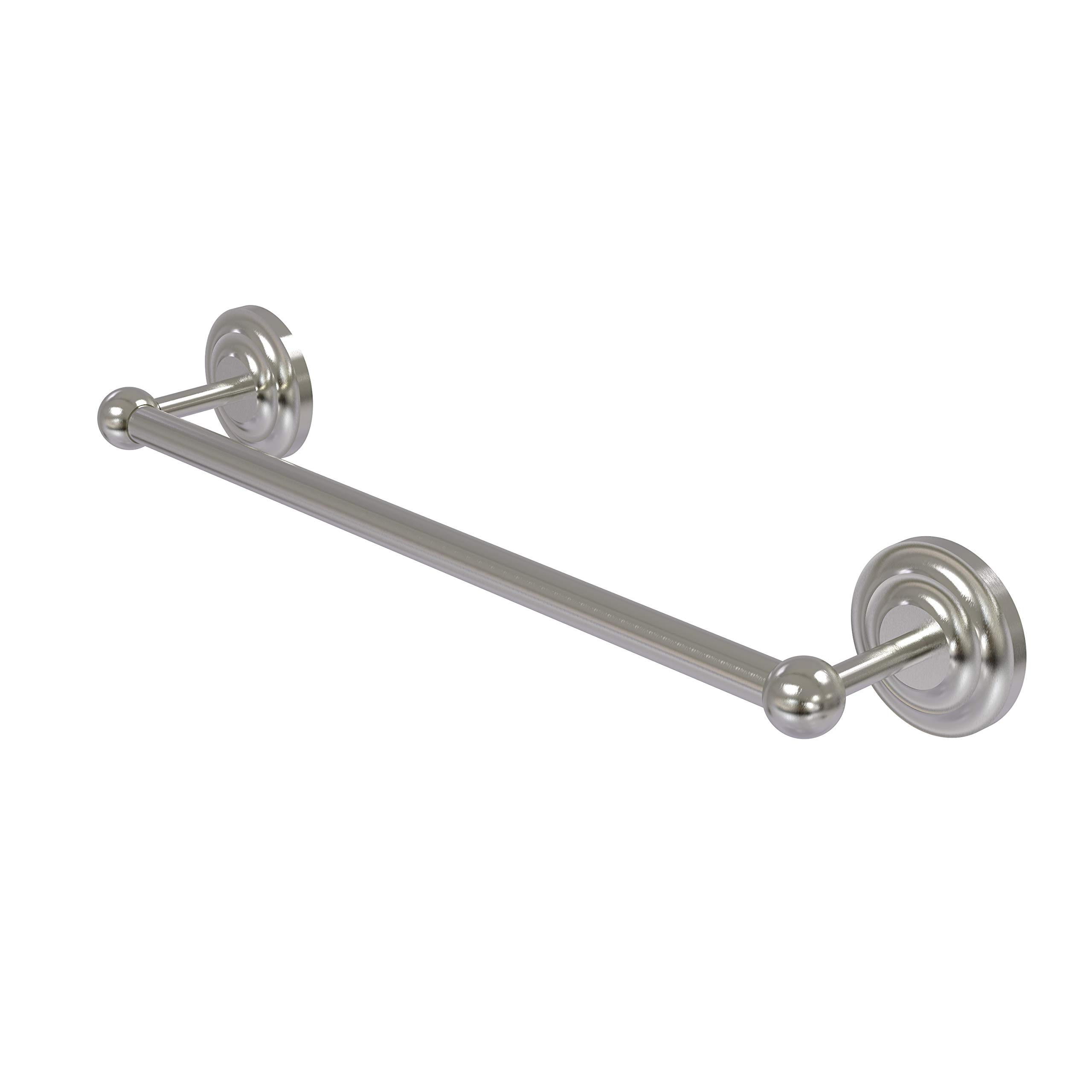 Allied Brass PQN-41/36-SN 36-Inch Bathroom Towel Bar in Satin Nickel - Perfect for Modern Bathrooms & Spa-Like Decor