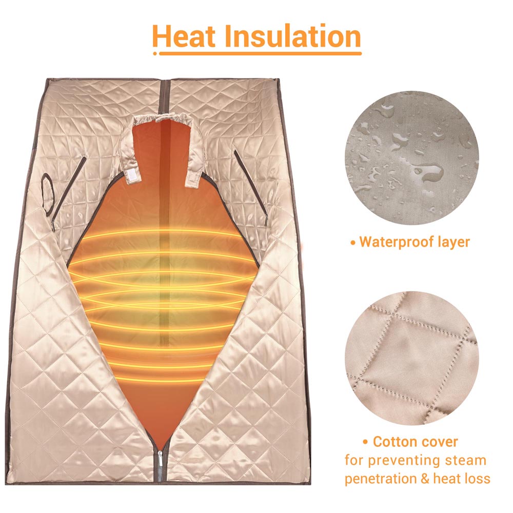 TheLAShop Sauna Cover for Portable Steam Sauna - Thermal Insulation & Waterproof Protection - Perfect for Home Spa, Relaxation & Detox Therapy