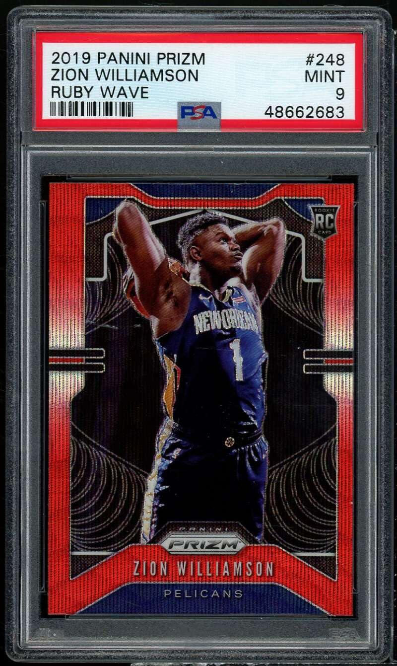 2019-20 Panini Prizm Zion Williamson PSA 9 MINT Rookie Card #248 - New Orleans Pelicans NBA Basketball Collectible - Perfect for Sports Memorabilia Collections & Investment